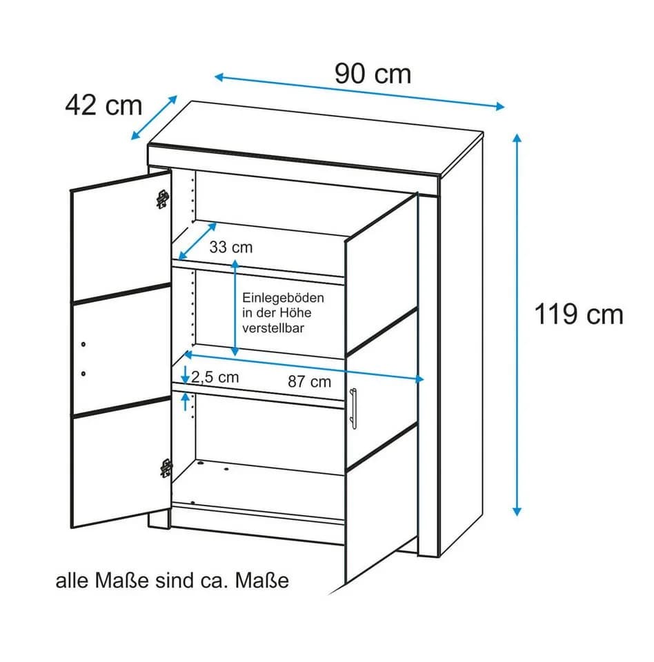 VOGL Aktenschrank Toronto Kernbuche Massivholz 90cm - Bild 3