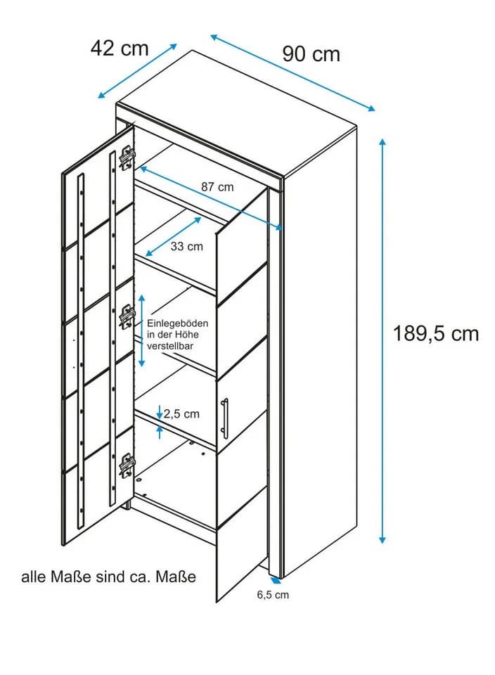 VOGL Aktenschrank Toronto Kernbuche Massivholz 2 Türen - Bild 5