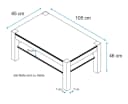 Couchtisch Toronto Eiche Massivholz mit Ablageboden Bild 4