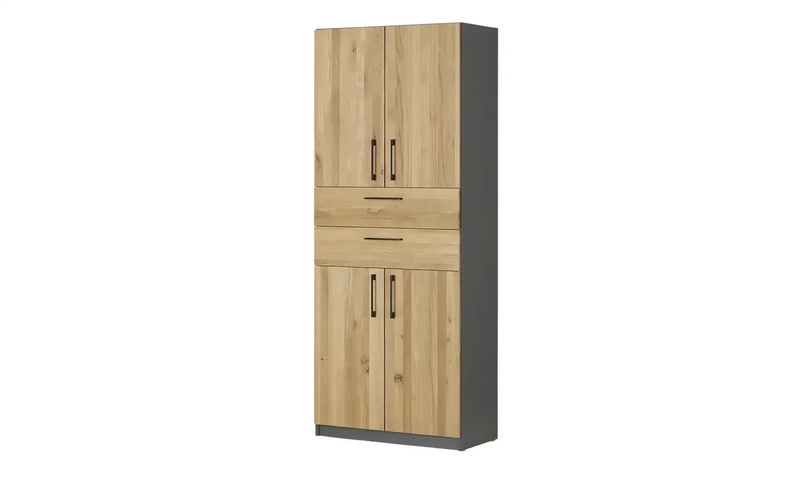 Aktenschrank SOLIDLine Grau Massive Eiche