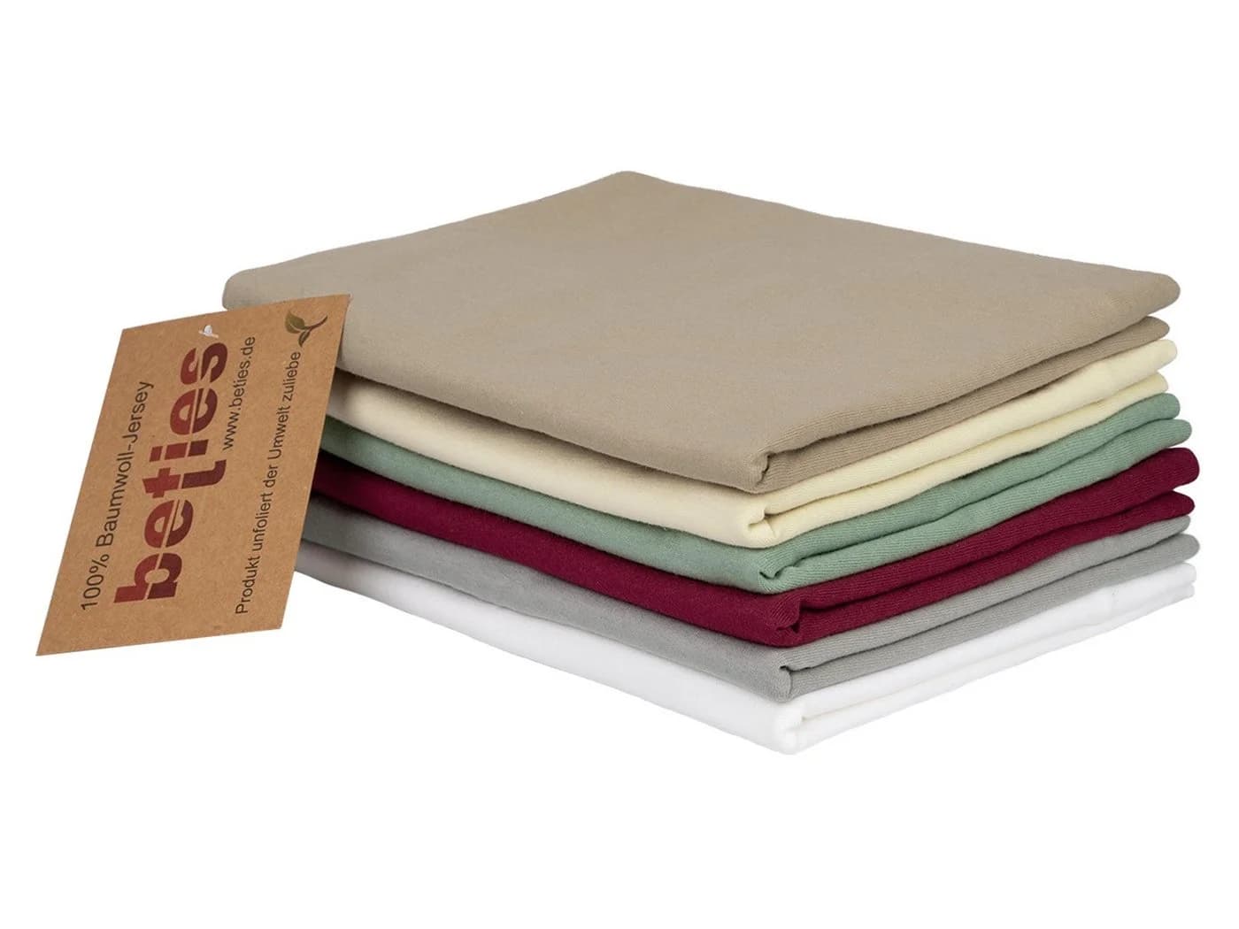 beties Nackenrollenbezug BasicSoft XL 25x70 cm Grün 100% Baumwolle - Bild 4