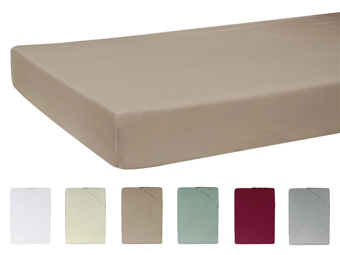 beties Spannbettlaken BasicSoft Jersey Braun 90-100x190-200 cm