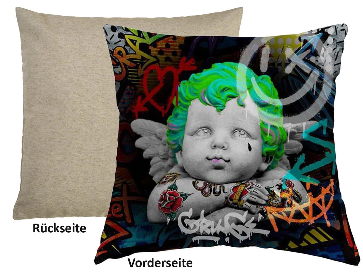 beties Wende-Kissenhülle Cupido POP-ART Graffiti Bunt - Bild 3