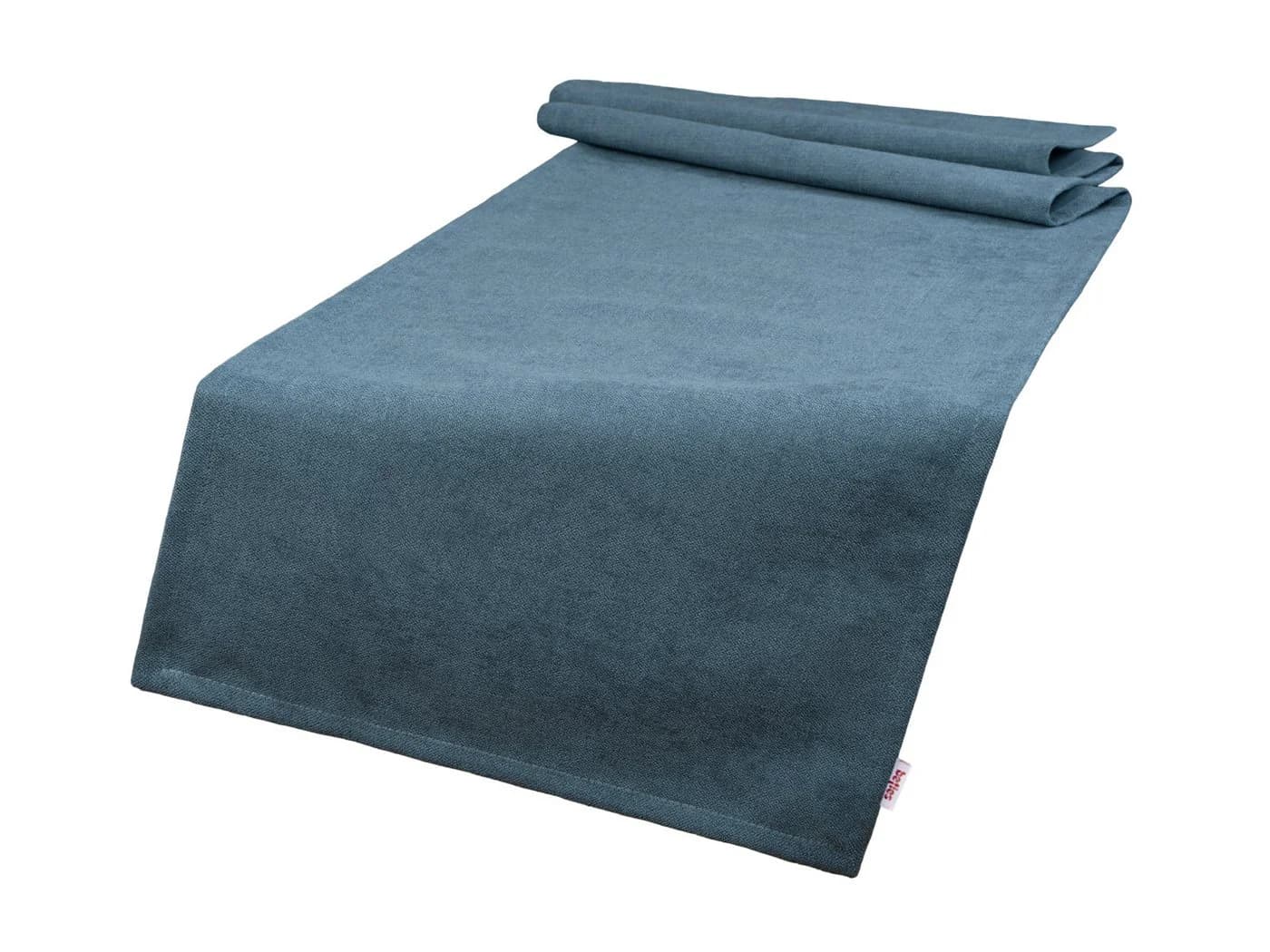 beties Tischläufer FarbTon Chenille-Haptik Raumausstatter Qualität ca. 40x140 cm nordlicht-blau - Bild 2