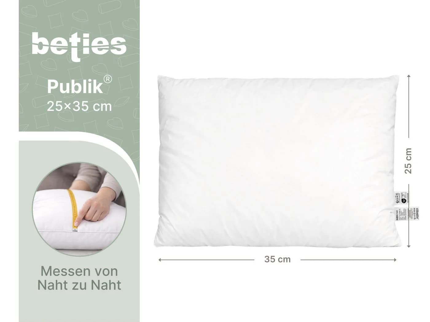 beties Federkissen Publik Baumwolle 25x35 cm waschbar - Bild 3