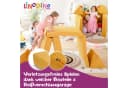 Linodino Spielsofa Kinder Chenille Bezug Gelb Bild 3