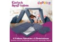 Linodino Spielsofa Abenteuerplatz Blau Chenille Bezug Bild 4