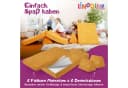 Linodino Kindersofa Spielsofa Gelb Cord-Bezug Bild 4