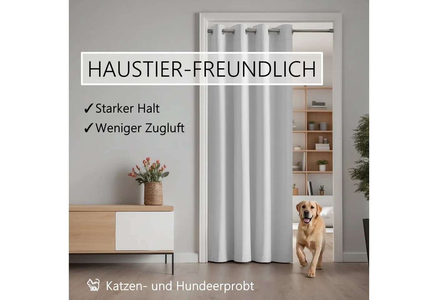 tinycurtains Türvorhang Thermovorhang 150x200cm Polyester - Bild 5