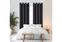 Cozyor Verdunkelungsvorhang 2er-Set Schwarz Thermoisolierend mit Magnethalter Bild 5