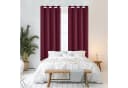 Cozyor Verdunkelungsvorhang 2er-Set Bordeaux Mikrofaser mit Magnethalter Bild 5