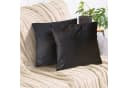 Cozyor Kissenbezug Samt Schwarz 40x40 cm 2er Set mit Reißverschluss Bild 2
