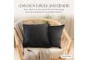 Cozyor Kissenbezug Samt Schwarz 40x40 cm 2er Set mit Reißverschluss Bild 3