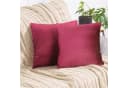 Cozyor Samt Kissenbezug Bordeaux Rot 40x40 cm mit Reißverschluss Bild 2