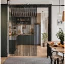 Cozyor Makramee Vorhang Schwarz Boho Raumteiler mit Stange Bild 1