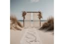 Cozyor Makrameevorhang Beige Boho Handgemacht mit Stange Bild 3