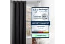 tinycurtains Türvorhang mit Stange Silber 70-120 cm Thermo Vorhang Abdunkelnd Polyester Blickdicht Schwarz Eclipse Bild 3