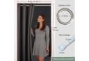tinycurtains Türvorhang mit Stange Anthrazit Nebula Bild 1