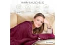 Cozyor Wohndecke XL Kuscheldecke Sherpa Bordeaux Rot Bild 3