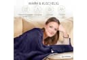 Cozyor Wohndecke Kuscheldecke XL warm Sherpa Dunkelblau Bild 3