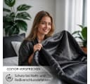 Cozyor Satin-Bettwäsche Schwarz 3-teilig mit Reißverschluss Bild 1