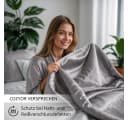 Cozyor Satin-Bettwäsche hellgrau 3-teilig mit Reißverschluss Bild 1