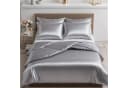 Cozyor Satin-Bettwäsche hellgrau 3-teilig mit Reißverschluss Bild 2