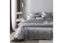 Cozyor Satin-Bettwäsche hellgrau 3-teilig mit Reißverschluss Bild 5