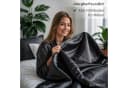 Cozyor Wendebettwäsche Schwarz Satin & Mikrofaser 3-teilig Bild 4