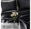 Cozyor Wendebettwäsche Schwarz Satin & Mikrofaser 3-teilig Bild 5