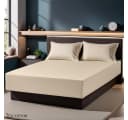 Cozyor Spannbettlaken 2er Set Beige Mikrofaser Bild 2