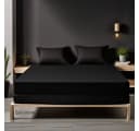 Cozyor Spannbettlaken 2er Set Schwarz Mikrofaser Bild 2