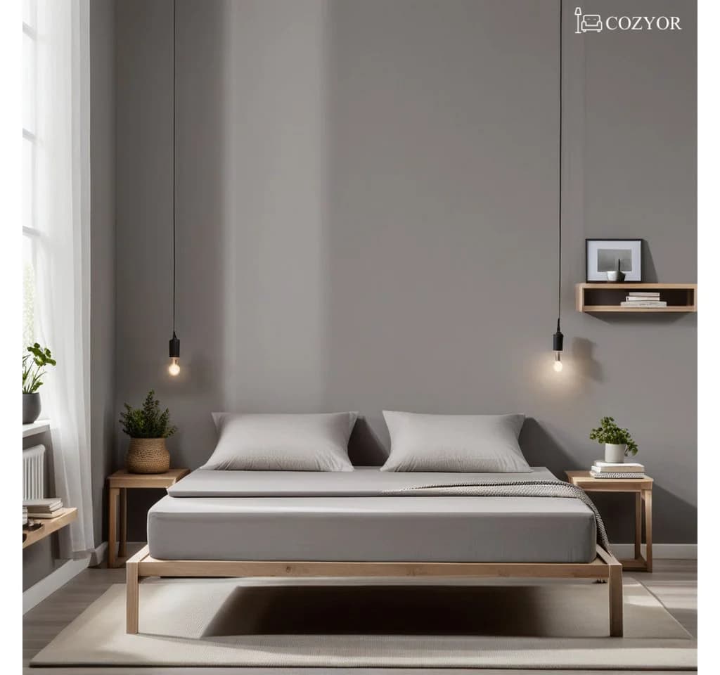 Cozyor Spannbettlaken 2er Set weich Mikrofaser hellgrau Moonlight - Bild 4