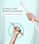 Cozyor Makramee Vorhang Weiß Boho Raumteiler mit Klemmfix-Stange Bild 5