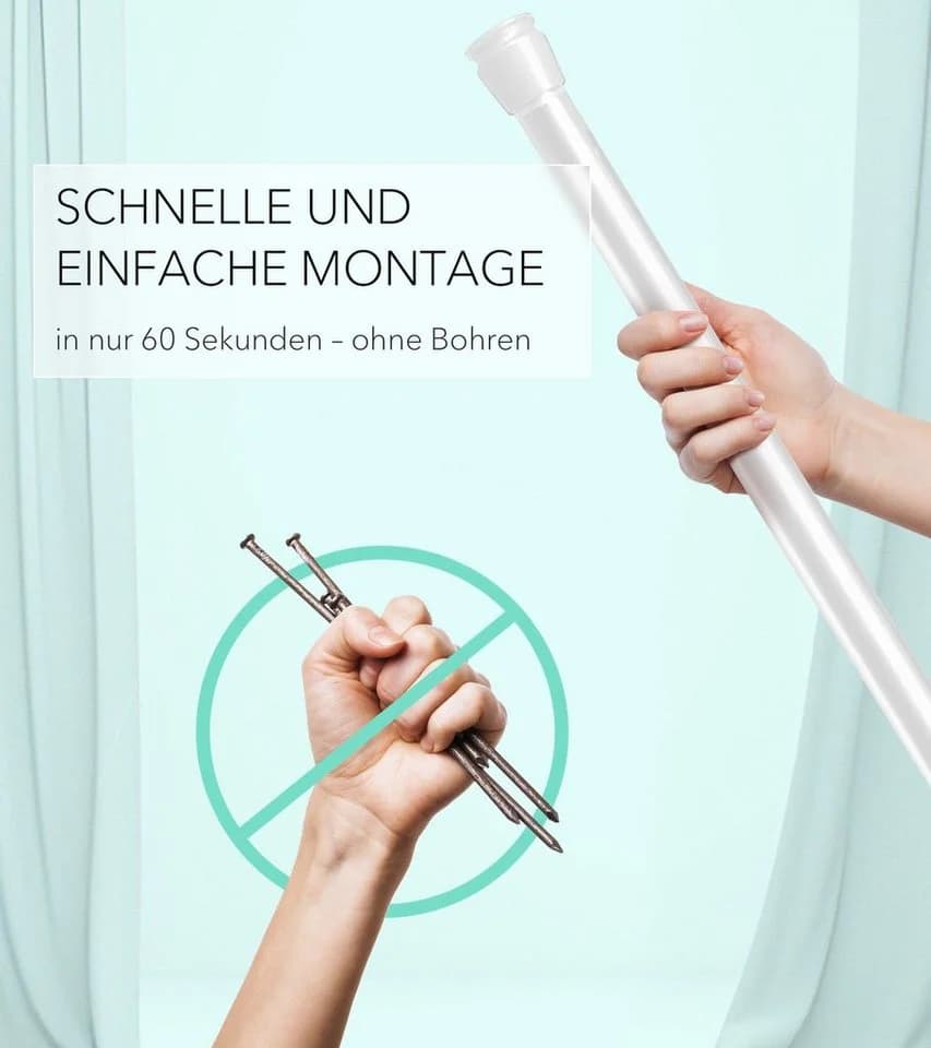 Cozyor Makramee Vorhang Weiß Boho Raumteiler mit Klemmfix-Stange - Bild 5