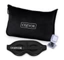 Cozyor Reisekissen und Reisedecke 2-in-1 Schwarz mit Schlafmaske Bild 2