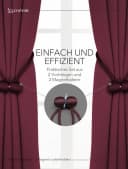 Cozyor Vorhang Set 2x Gardine verdunkelnd Polyester Bordeaux mit Stange Bild 1