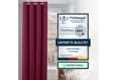 Cozyor Vorhang Set 2x Gardine verdunkelnd Polyester Bordeaux mit Stange Bild 5
