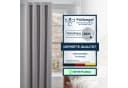 Cozyor Vorhang Set 2x Gardine Grau Verdunkelnd mit Stange Bild 3
