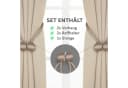 Cozyor Vorhang Set Beige mit Stange ohne Bohren Bild 1