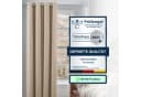 Cozyor Vorhang Set Beige mit Stange ohne Bohren Bild 3