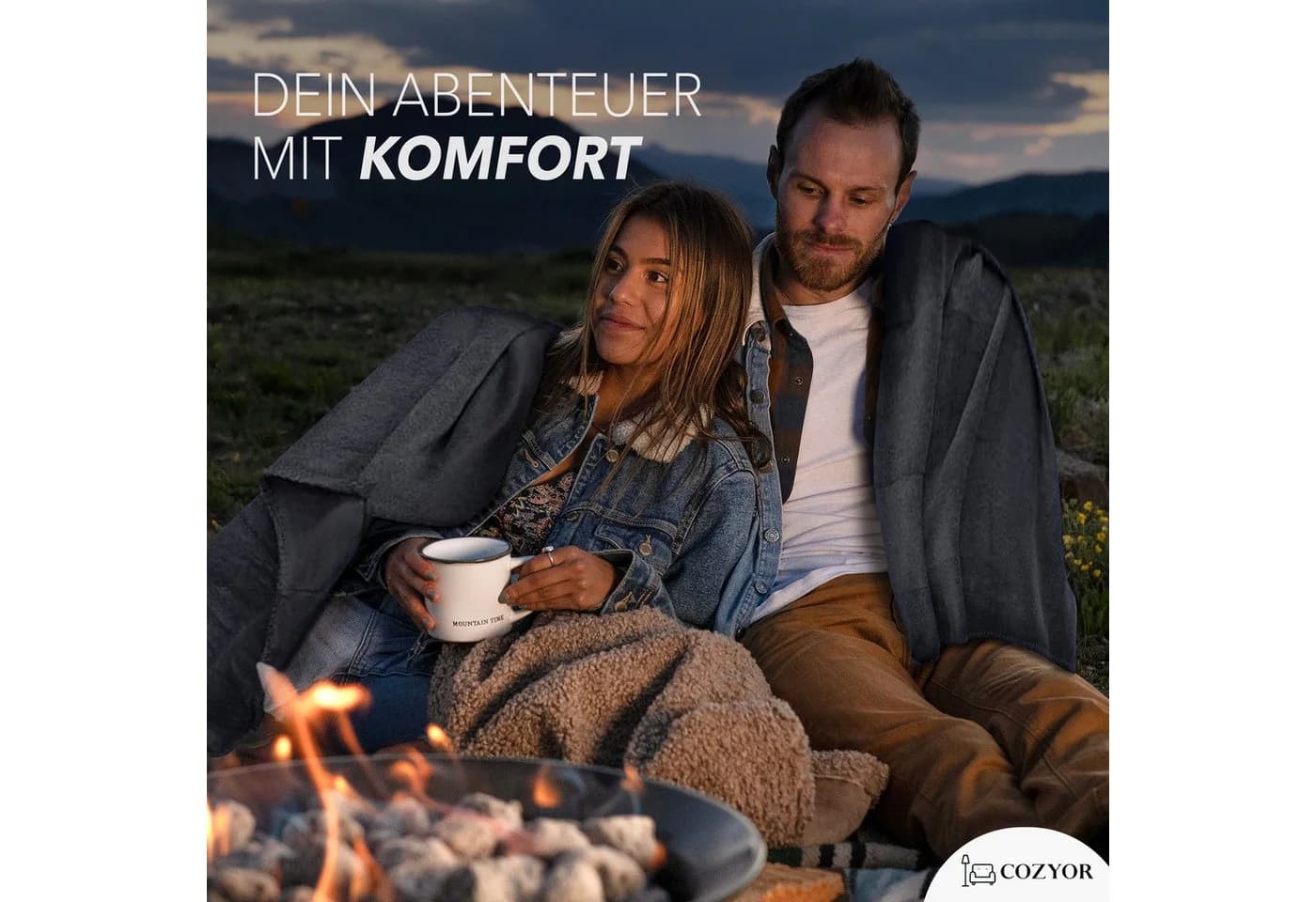 Cozyor 2-in-1 Reisekissen und Reisedecke Anthrazit mit Befestigung - Bild 4