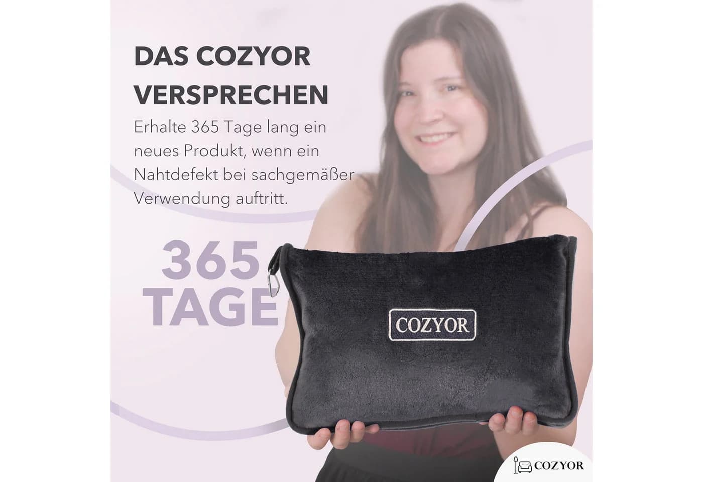 Cozyor 2-in-1 Reisekissen und Reisedecke Anthrazit mit Befestigung - Bild 5