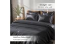 Cozyor Wendebettwäsche Satin & Mikrofaser Anthrazit 3-teilig Bild 4