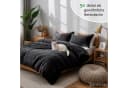 Cozyor Kuschelbettwäsche Schwarz Mikrofaser Flanell 3-teilig Bild 1