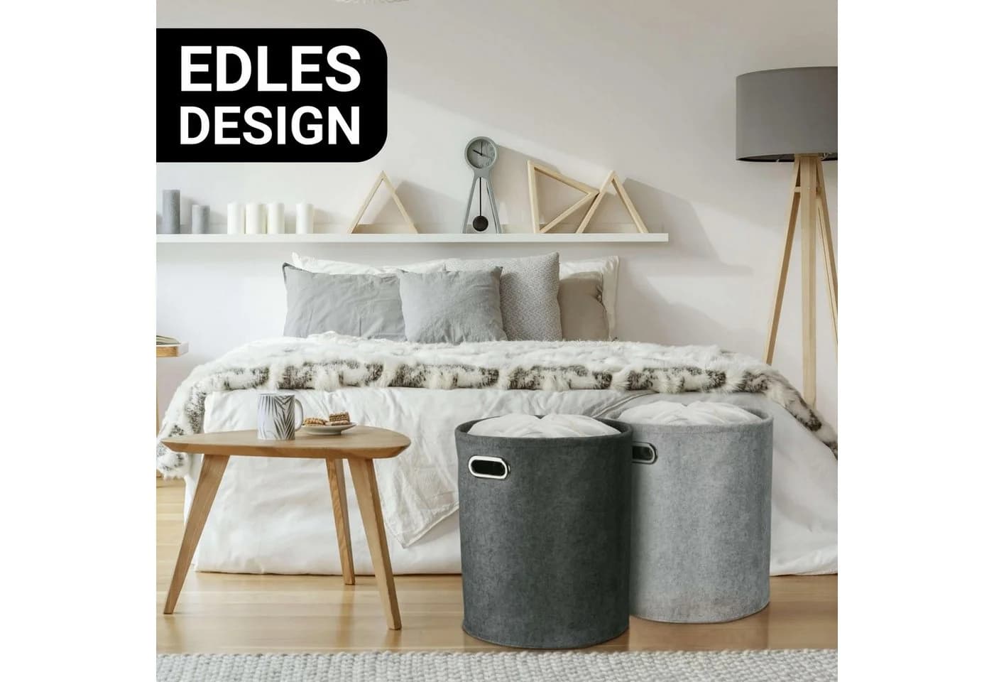 BRINKMANN & BERGER Wäschekorb Premium Filz 2er Set Kinderzimmer - Bild 1