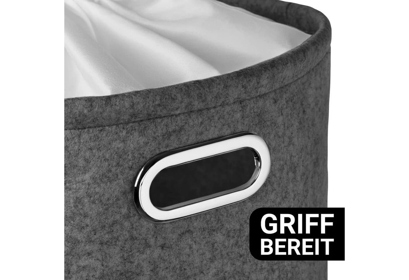 BRINKMANN & BERGER Wäschekorb Premium Filz 2er Set Kinderzimmer - Bild 5