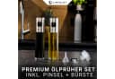 LINFELDT Ölspender 2er Set Edelstahl Glas mit Pinsel & Trichter Bild 1
