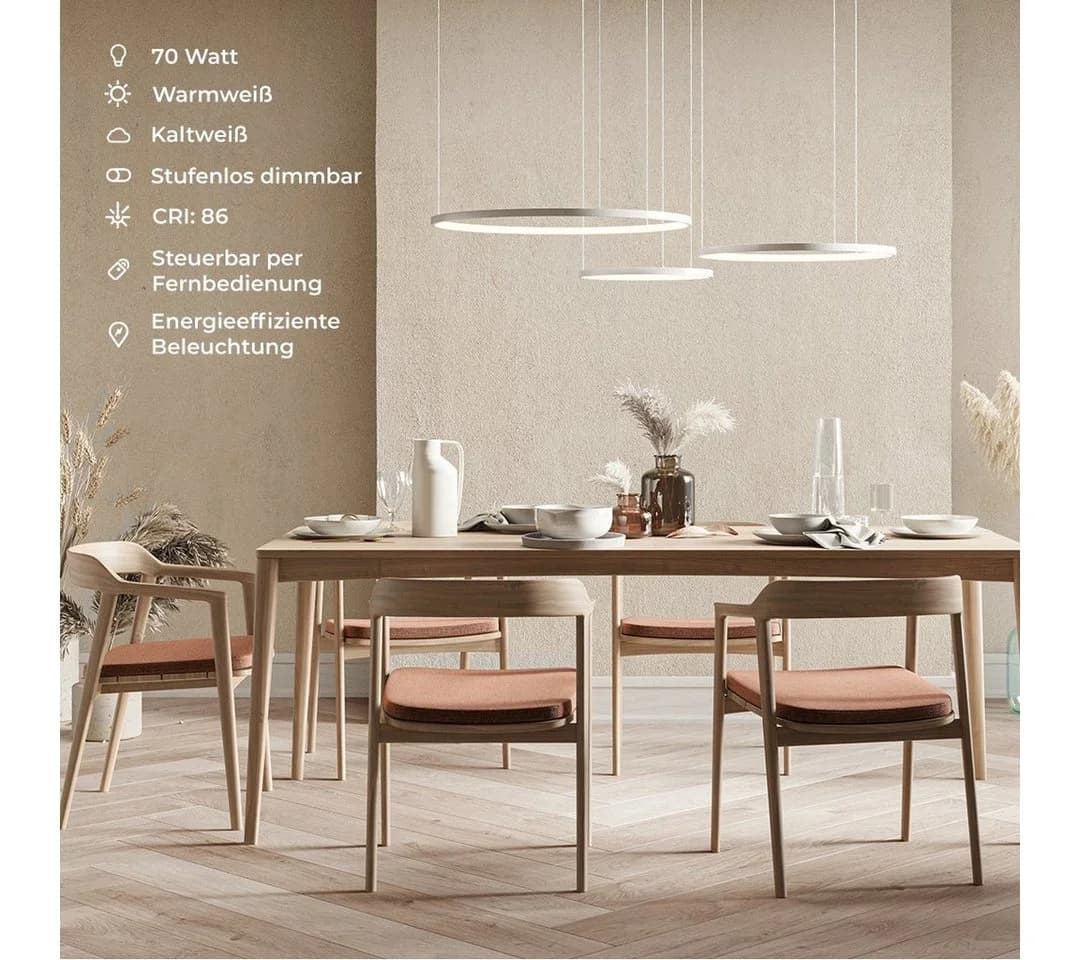 Neona LED Deckenleuchte CAECILIA Weiß Dimmbar Fernbedienung - Bild 3