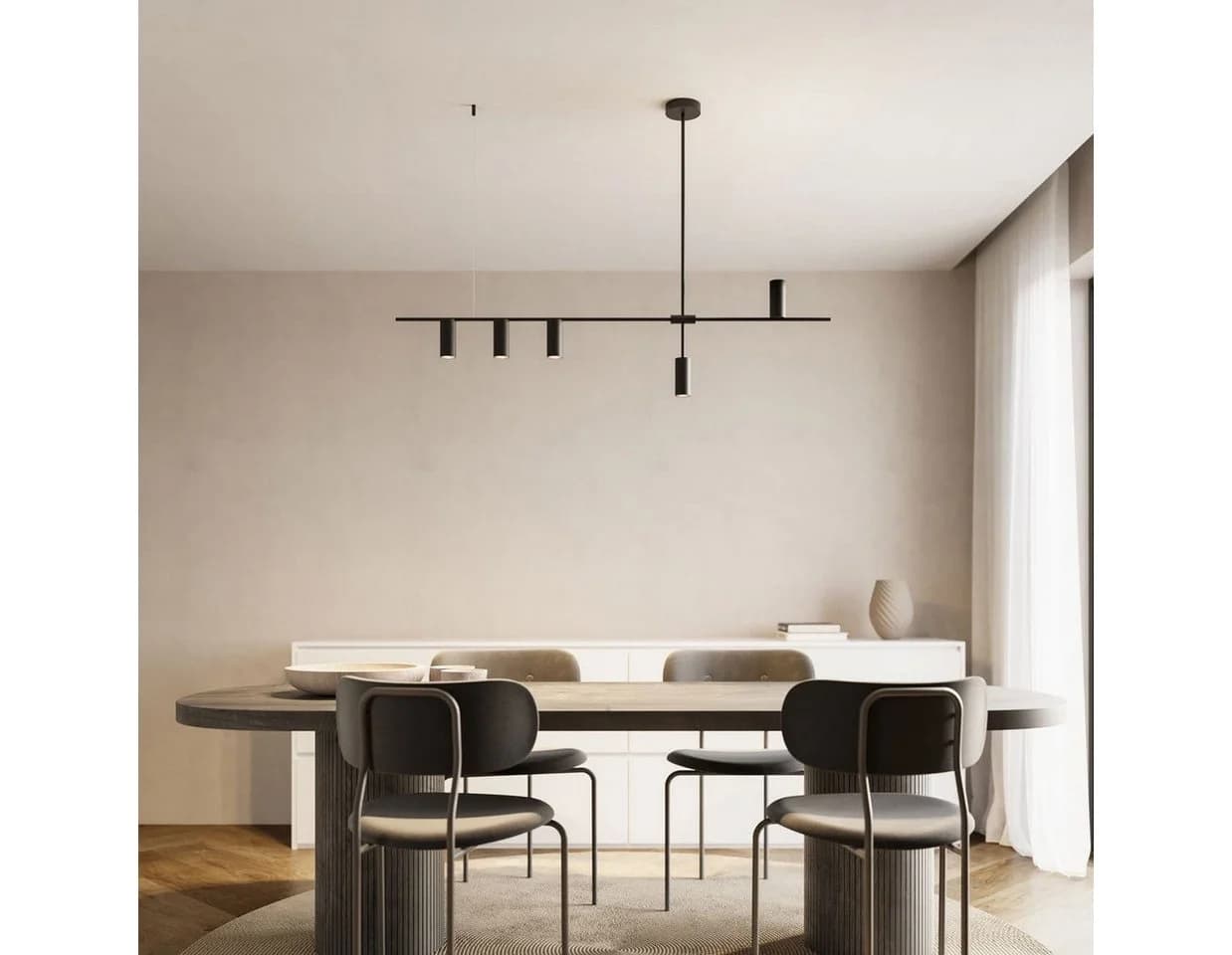 Neona AJAX Pendelleuchte Schwarz Dimmbar Aluminium - Bild 2